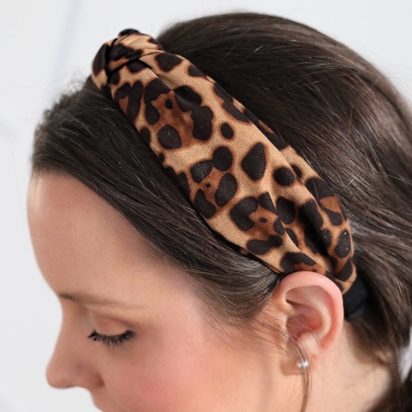 Leopard Print Knotted Headband | Knot Hairband - Picture 3 of 6